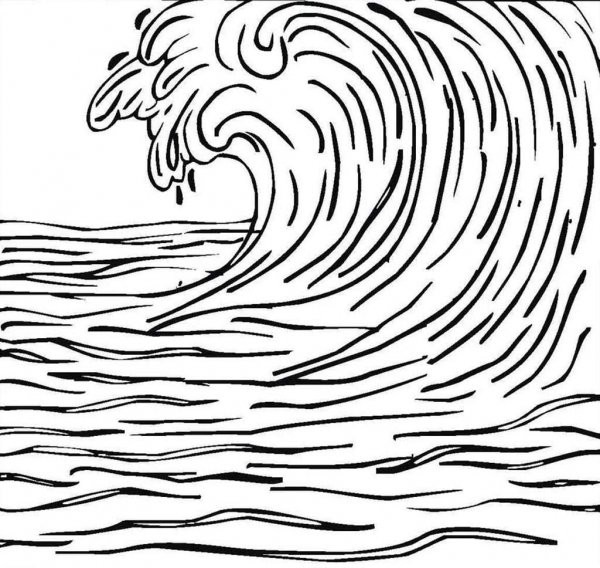 В море. Раскраска