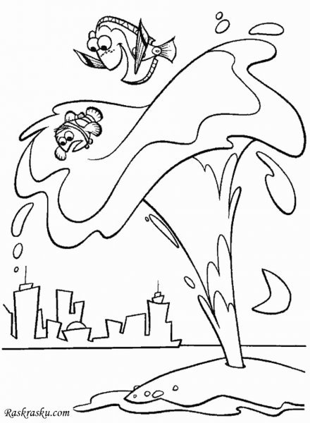 Картинки раскраски на тему вода