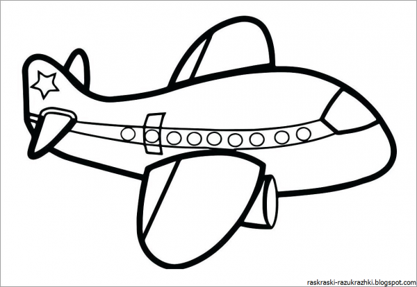 Самолетик раскраска для детей