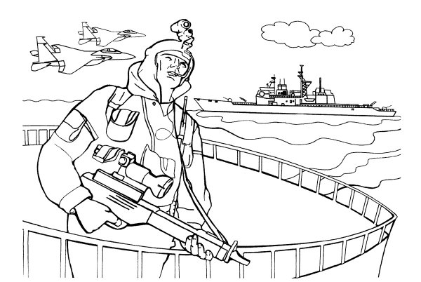 Раскраска война для детей