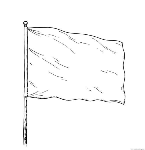 Рисунок флажка для раскрашивания