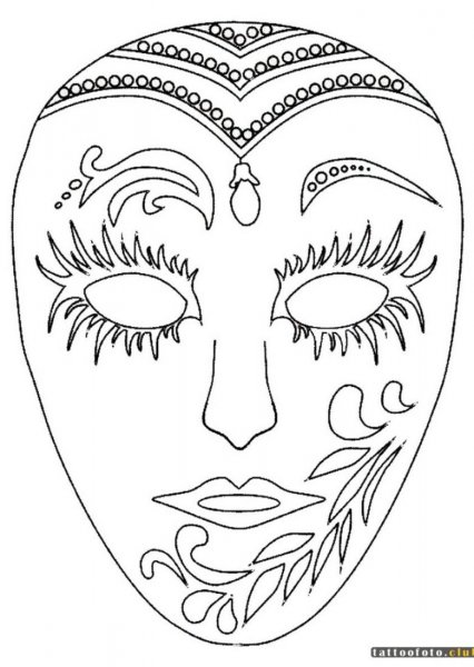 Трафарет маски для лица