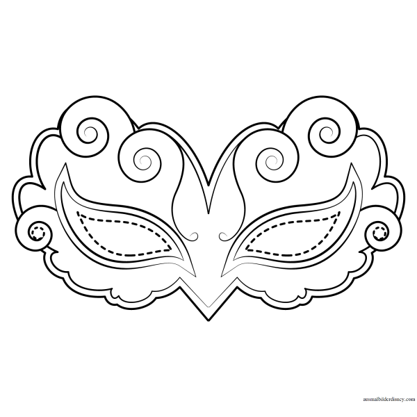 Карнавальная маска раскраска