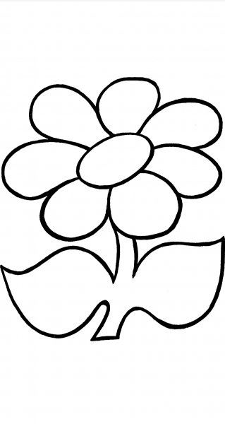 Цветок раскраска для малышей