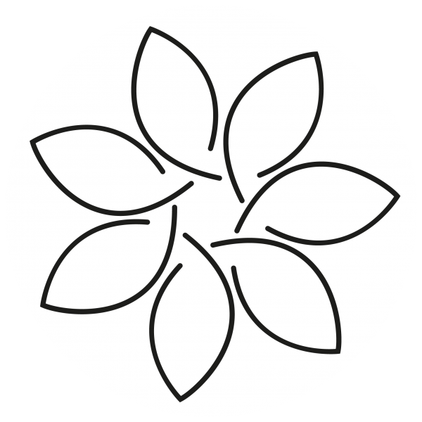 Трафарет цветка 7 лепестков