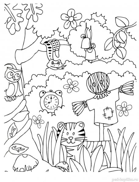 Найди и раскрась для дошкольников