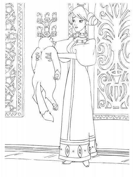 Раскраска царевны Марлен