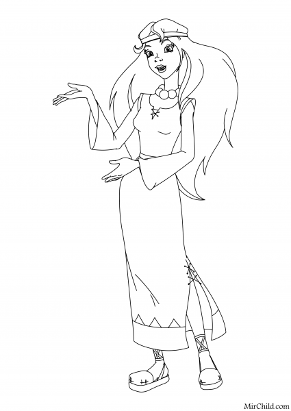 Раскраска принцеса Сафия