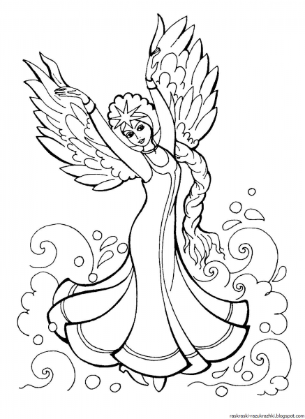 Принцесса на троне раскраска