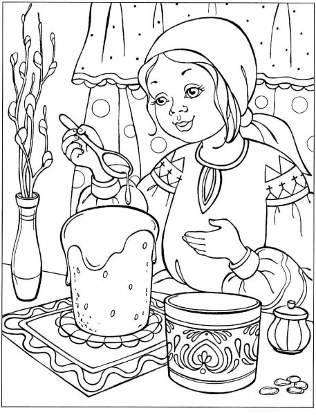 Раскраски пасхальные для детей