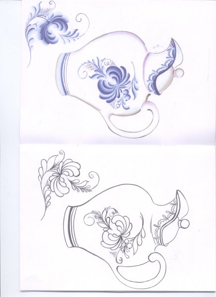 Гжель раскраска