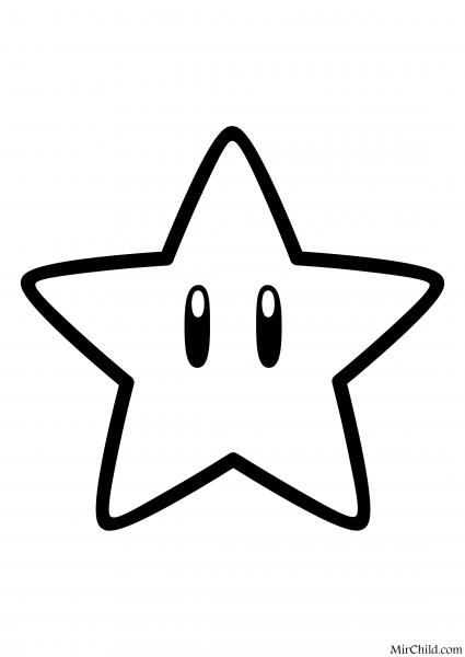 Звезда раскраска для детей