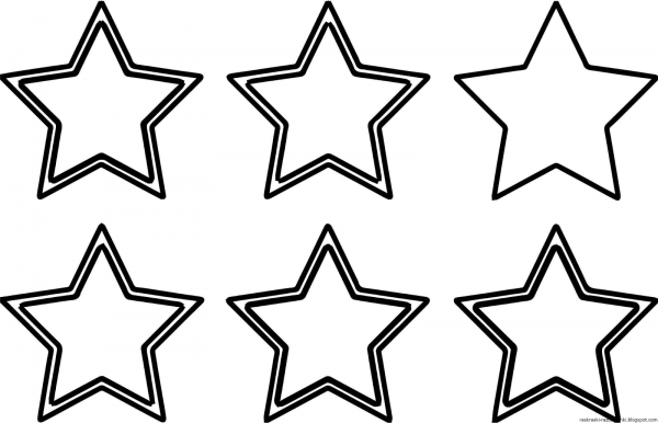 Картинка звезда раскраска