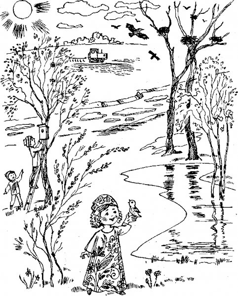 Раскраски для детей весн