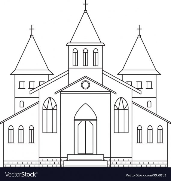 Раскраска детская Церковь
