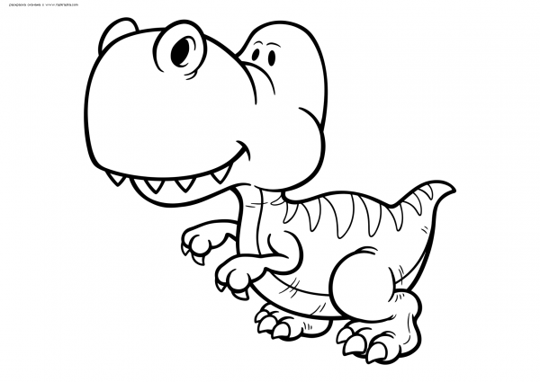 Раскраска Динозаврики для малышей