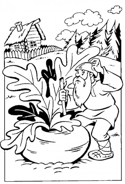 Раскраски русские народные сказки