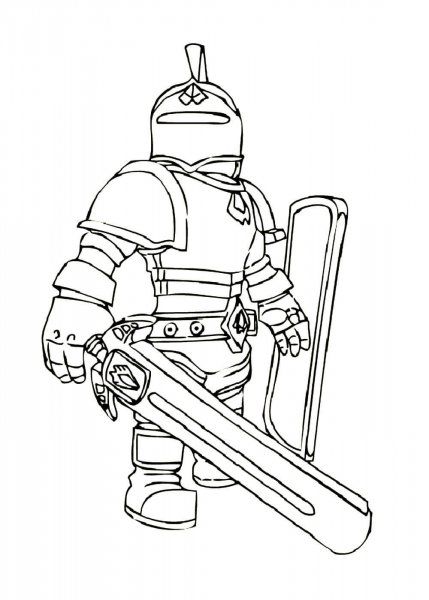 Раскраска РОБЛОКС распечатать