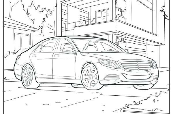 Раскраска Мерседес е63 АМГ