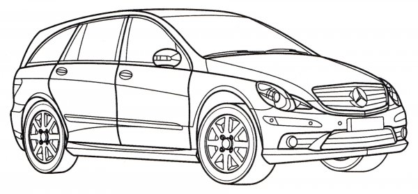 Мерседес Бенц мл 350 раскраска