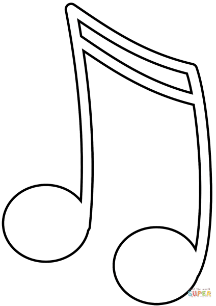 Раскраска нотки для детей