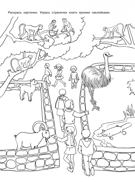 Раскраска зоопарк