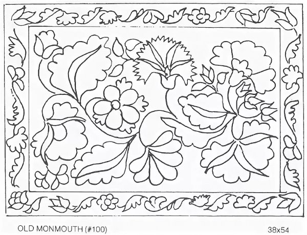 Ковер с цветами раскраска