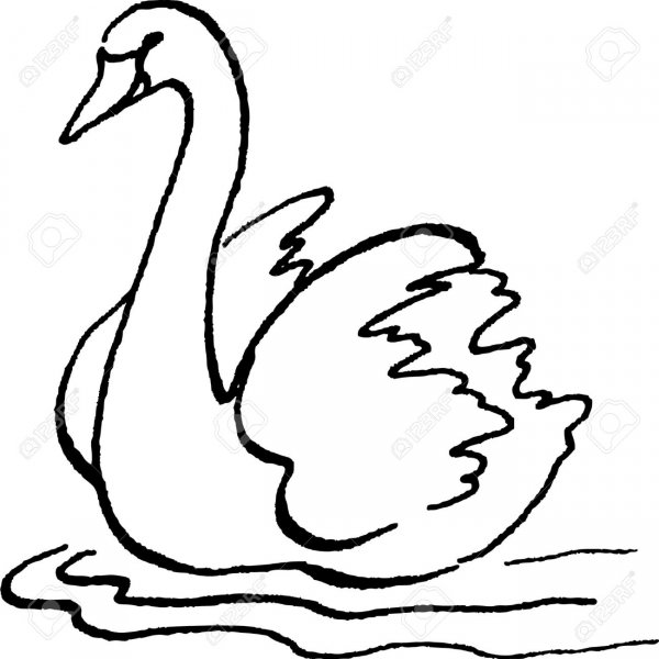 Приемыш лебедь раскраска