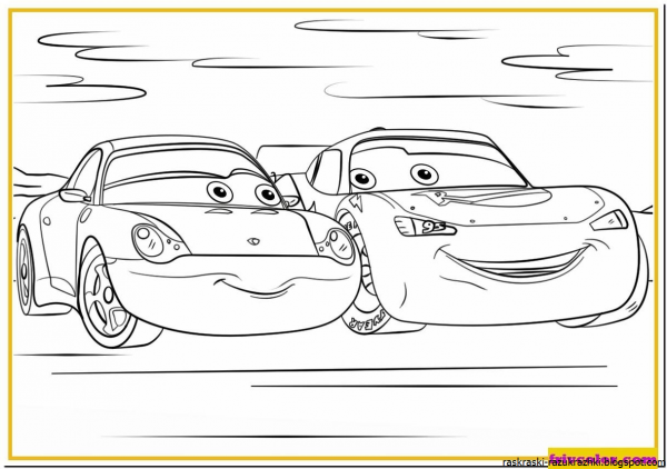 Раскраски Тачки Маккуин