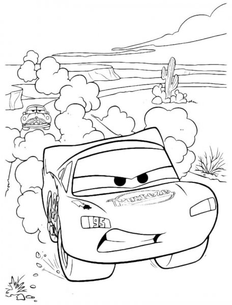 Раскраска Тачки молния Маквин