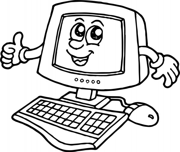 Компьютер мультяшный