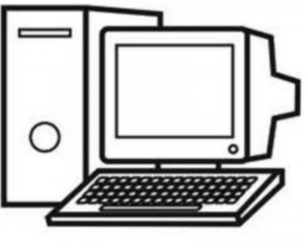 Компьютер трафарет