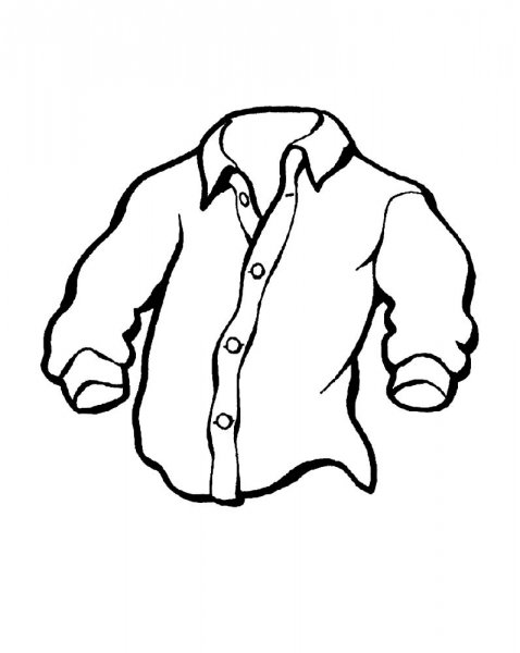 Картинка рубашка для детей раскраска