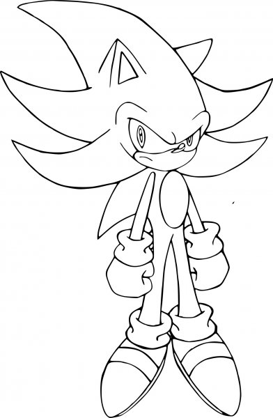 Раскраски Соника и Шедоу