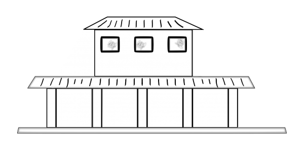 Железнодорожная станция раскраска