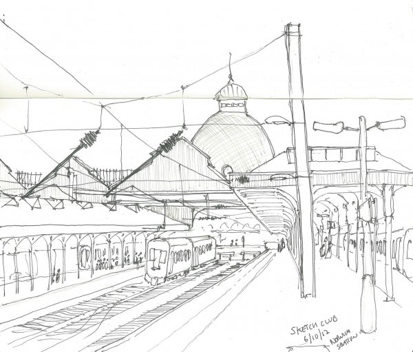 Эскиз вокзала