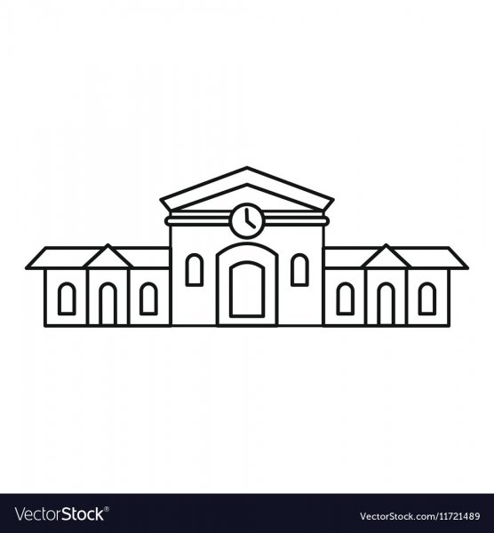 Вокзал раскраска для детей