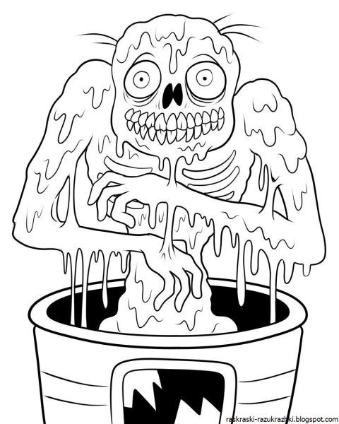 Plants vs. Zombies раскраски Зомбоз