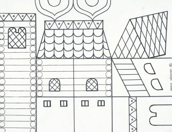 Терем раскраска