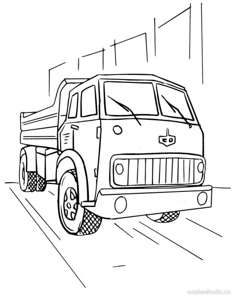 КАМАЗ рисунок для детей