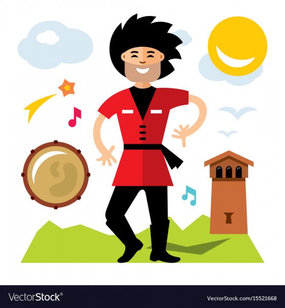 Кавказские танцы вектор