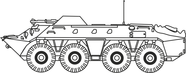 Как нарисовать БТР 80