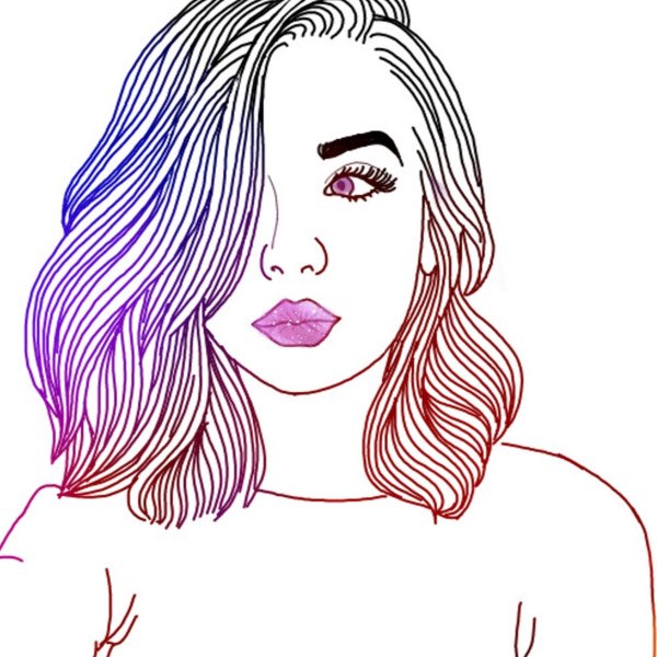 Раскраски девушки в стиле арт