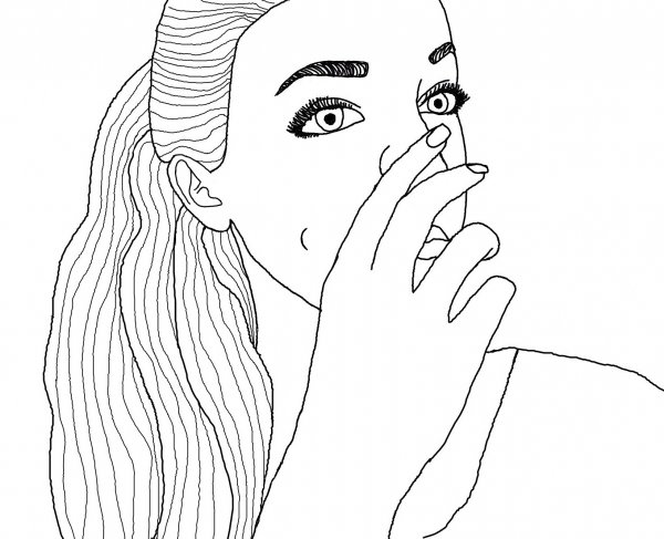 Раскраски девушки в стиле