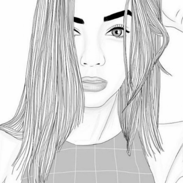 Рисунки карандашом девушки в стиле тумблер