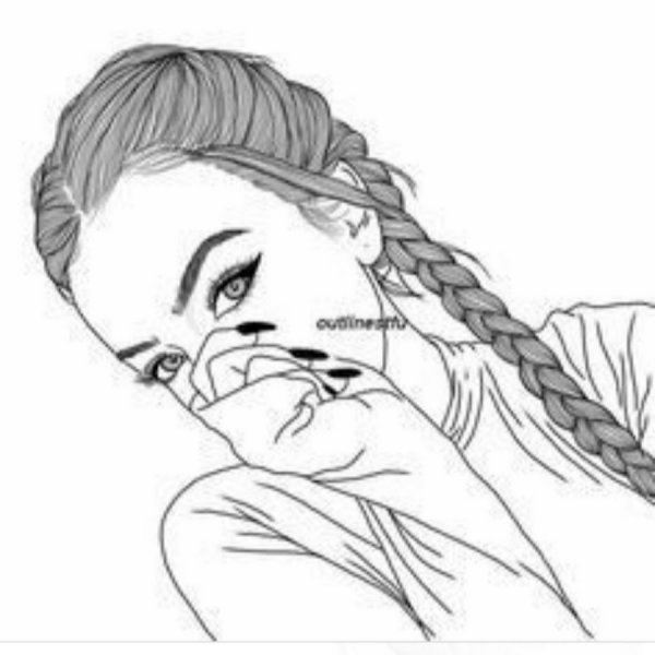 Рисунки девушек карандашом для распечатки