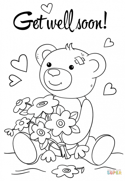 Раскраска выздоравливай