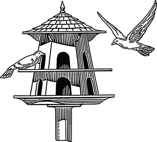 Кормушка для птиц чб