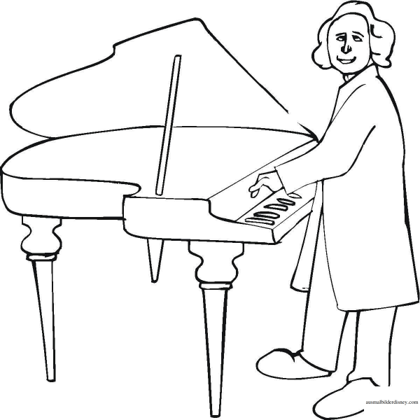 Раскраска игра на пианино