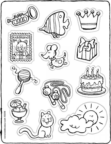 Раскраски Стикеры